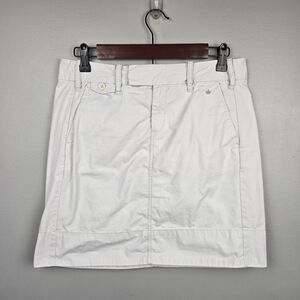 G1 Paper Twill Everyday Mini Skirt White Womens Size 6 Preppy Neutral Minimalist